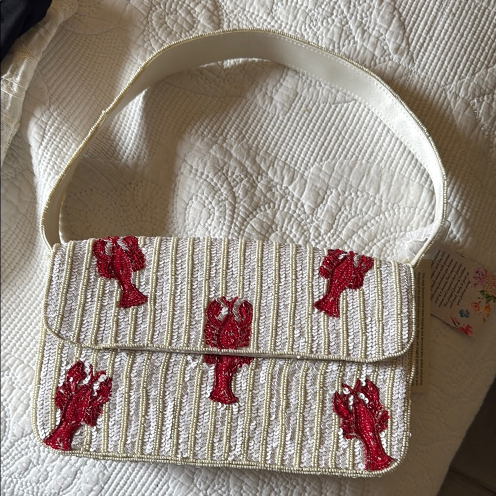 Lobster beeded Shoulder Bag